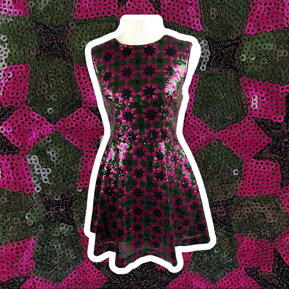 ASOS starburst sequin cocktail dress